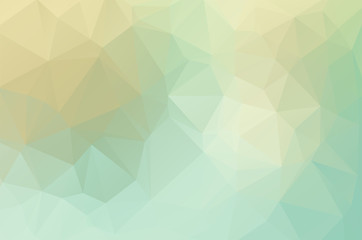 Soft green blue brown Low poly crystal background. Polygon design pattern. Soft green blue brown Low poly vector illustration, low polygon background.