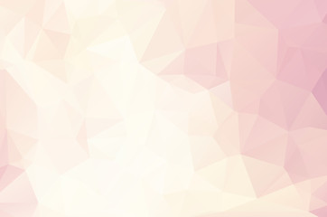 Soft pink Low poly crystal background. Polygon design pattern. Soft pink Low poly vector illustration, low polygon background.