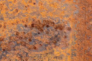 Old Weathered Brownish Corrugated Rusty Metal Texture
