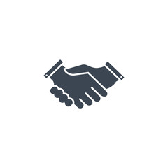 Handshake related vector glyph icon