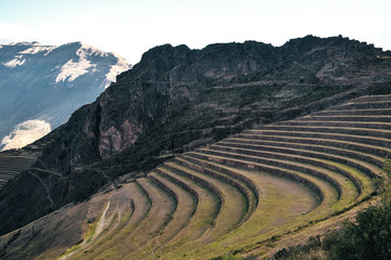 Fototapeta na wymiar Pisac Ruins in Pisac, Peru in the Sacred Valley