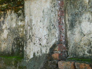 Old wall background picture Thai temples older than 1000 years