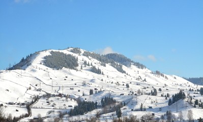 winter in a rural area from Bucovina