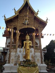 temple in thailand behind bouddha