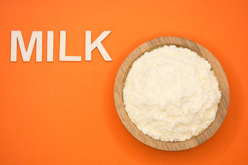 powdered milk or dehydrated milk