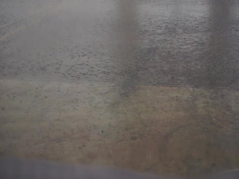 Rain on the background of the road floor.
