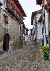 Streets of the town of Ochagavía, Navarra