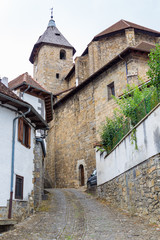 Fototapeta na wymiar Streets of the town of Ochagavía, Navarra