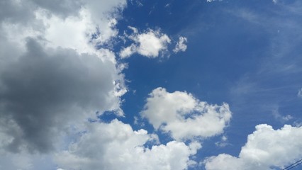 Silver And Gray Clouds With Blue Sky Background