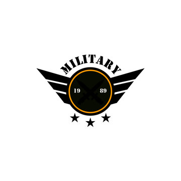 Military Logos Badges Army Symbols Stock Vector