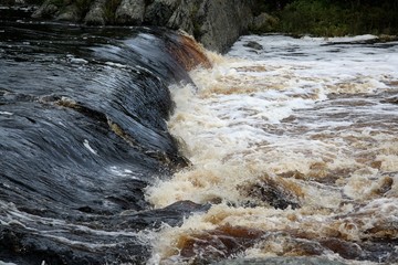 water flowing over rocks