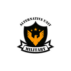 Military Logos Badges Army Symbols Stock Vector