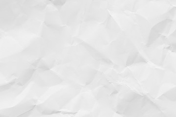 White crumpled recycled paper texture background for business communication and education design.