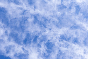 Blue sky and white clouds, rain clouds on sunny summer or spring day.