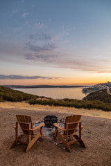 Sunset looking out over a lake