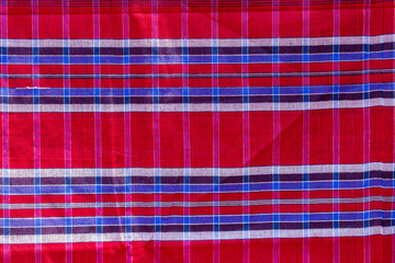 Black and white strip cotton Gamcha(Bath towel) Fabrics Close-up.