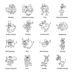 Animals Cartoons Vectors Pack