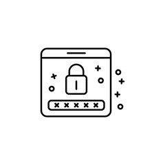 Lock web page security icon. Element of cyber security icon