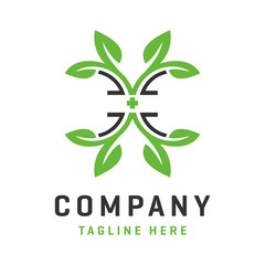 Letter E Health Logo template