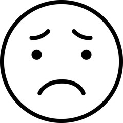 Line drawing emoticon icon