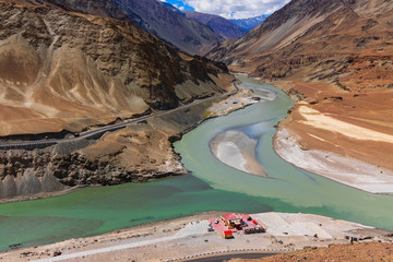 conflunece of Zanskar and Indus river, Ladakh