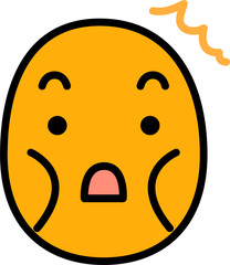 Orange Thin man emoticon icon