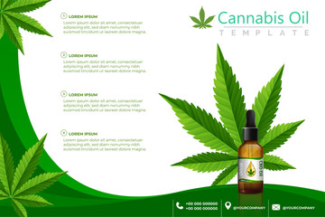 Cannabis or marijauna medical Brochure desing.