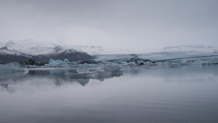 Glacier landscape in iceland