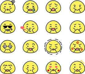 Fatman emoticon icon set