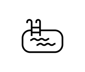 Pool line icon