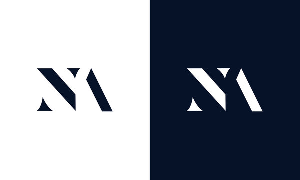 Abstract letter NA logo. This logo icon incorporate with abstract shape in the creative way.