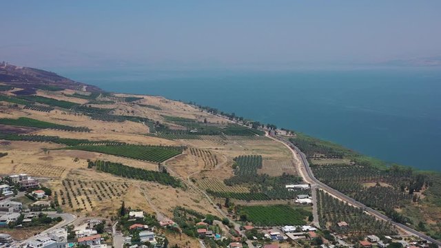 tiberias and the sea of galilee form above