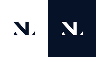Abstract letter NL logo. This logo icon incorporate with abstract shape in the creative way. - obrazy, fototapety, plakaty