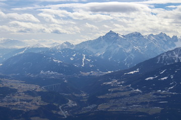 Fototapeta na wymiar Mountains in Innsbruck, Austria
