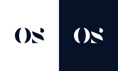 Abstract letter OS logo. This logo icon incorporate with abstract shape in the creative way.