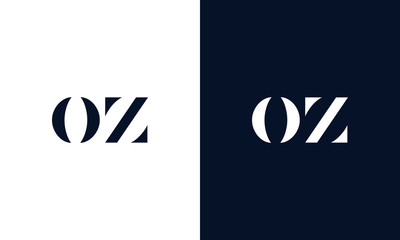 Abstract letter  OZ logo. This logo icon incorporate with abstract shape in the creative way.
