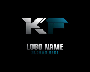 Obraz premium KF Initial letter logo template vector