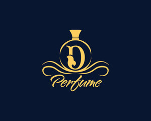 Luxury Initial Letter alphabet D Logo , Awesome Logo Design Template For Beauty Perfume Hotel Spa And more Fully Editable Vector EPS