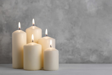 Set of white candles