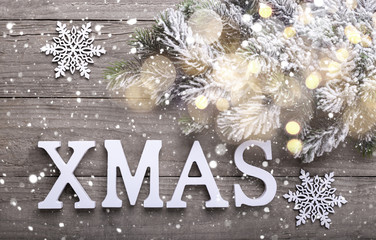 Christmas wooden letters