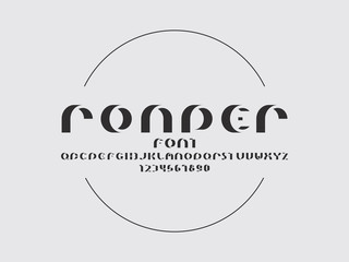 Rounder font. Vector alphabet 