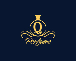 Luxury Initial Letter alphabet Q Logo , Awesome Logo Design Template For Beauty Perfume Hotel Spa And more Fully Editable Vector EPS