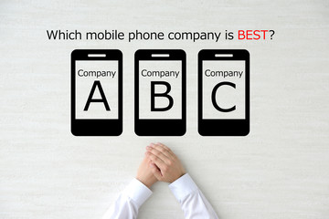 携帯電話会社の選択イメージ