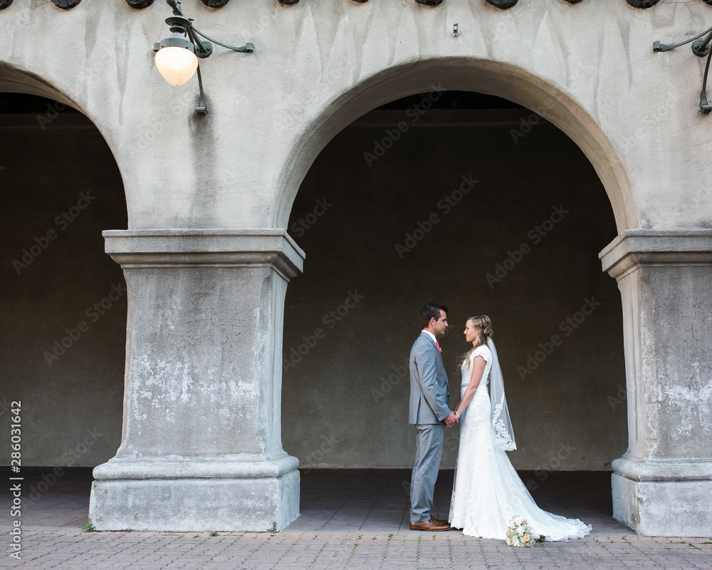 Wall mural bride and groom