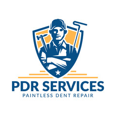 Paintless Dent Repair logo, PDR service logo, automotive company