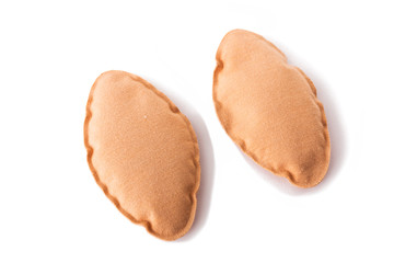 The fabric pressure of underwear, making show big tits