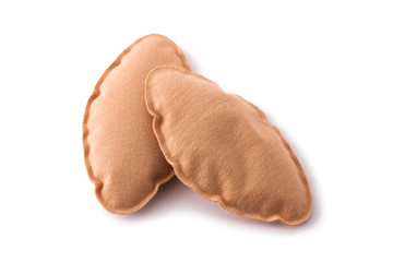 The fabric pressure of underwear, making show big tits