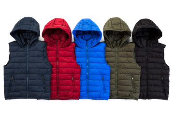 Vest down jacket group on background © Kitti bowornphatnon