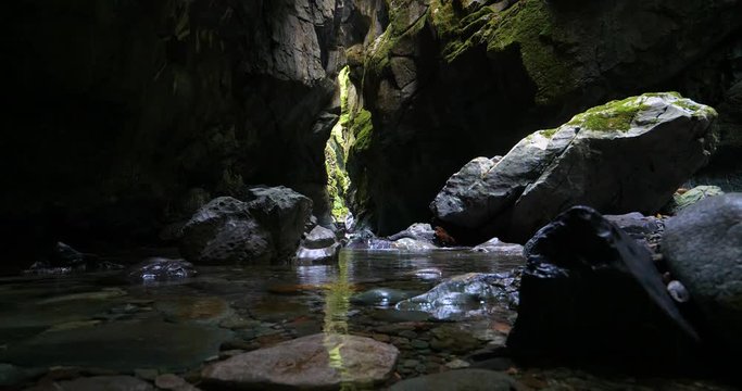Calm ravine stream. Shot in 4k 24fps at 400mbs. 
Vancouver Island, BC, Canada.