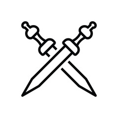 Black line icon for war 